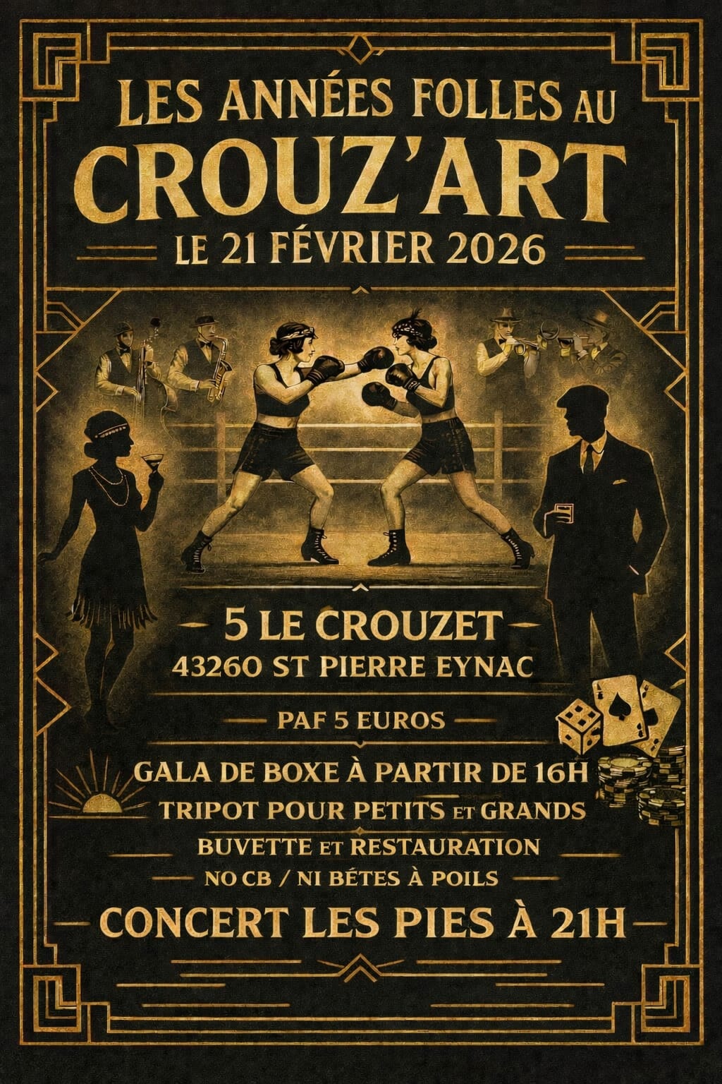 Concert Année folle Le Crouz'Art La Zizanie